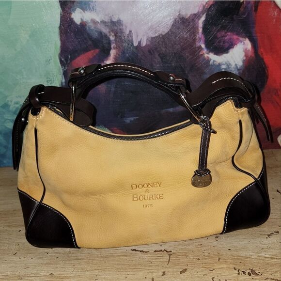 Dooney & Bourke 1975 Soft Leather Hobo Style Handbag Purse - Picture 17 of 17